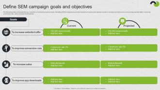Define Sem Campaign Goals And Objectives Search Engine Marketing Ad Campaign