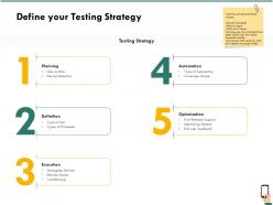 Define your testing strategy automation ppt powerpoint presentation gallery