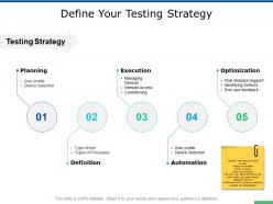 Define Your Testing Strategy Planning Ppt Powerpoint Presentation Pictures Icons