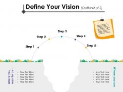 Define your vision change management introduction ppt icon guidelines