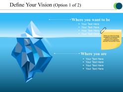 Define your vision ppt diagrams