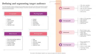 Defining And Segmenting Target Audience Marketing Strategy Guide For Business Management MKT SS V
