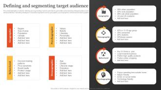 Defining And Segmenting Target Audience Steps Develop Marketing Plan MKT SS V