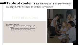Defining Business Performance Management Objectives to Achieve Key Results OKR complete deck Graphical Visual