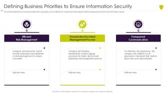 Defining business priorities to ensure managing cyber risk in a digital age