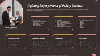 Defining Buyer Persona Of Bakery Business Bake House Business Plan BP SS