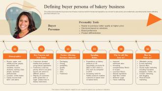 Defining Buyer Persona Of Bakery Business Bakery Supply Store Business Plan BP SS