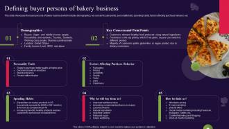 Defining Buyer Persona Of Bakery Business Bread Bakery Business Plan BP SS