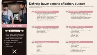 Defining Buyer Persona Of Bakery Business Confectionery Business Plan BP SS