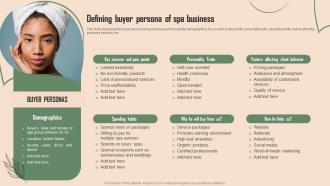 Defining Buyer Persona Of Spa Business Beauty Spa Business Plan BP SS