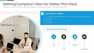 Defining companys vision for vettery pitch deck
