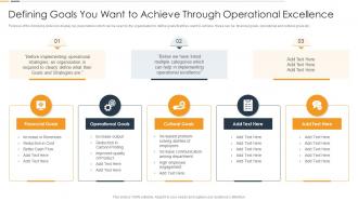 Defining Goals You Want To Achieve Through Manufacturing Process Optimization Playbook