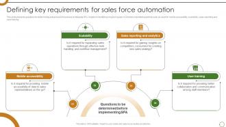 Defining Key Requirements For Sales Maximizing Productivity With Sales Ppt Slide