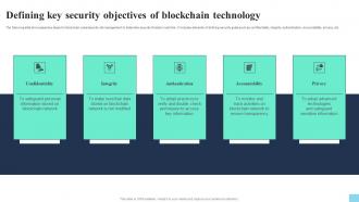 Defining Key Security Objectives Of Blockchain Technology Hands On Blockchain Security Risk BCT SS V