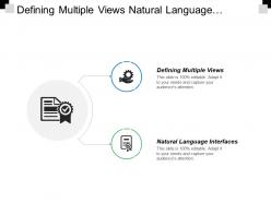 Defining multiple views natural language interfaces native language attempt