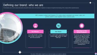 Defining Our Brand Who We Are Brand Strategy Playbook Ppt Template
