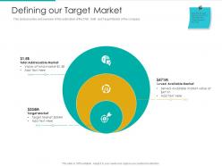 Defining our target market strategic plan marketing business development ppt shapes