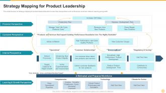 Defining product leadership strategies strategy mapping for product leadership