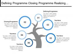 Defining programme closing programme realizing benefits business needs
