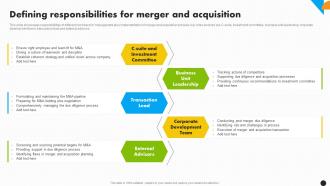 Defining Responsibilities For Merger And Integration Strategy For Increased Profitability Strategy Ss
