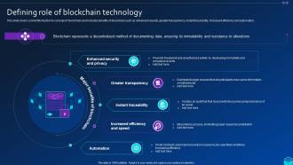 Defining Role Of Blockchain Technology Comprehensive Approach To Privacy BCT SS