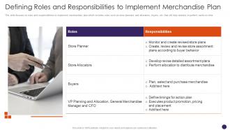 Defining Roles And Responsibilities To Implement Merchandise Plan Retail Merchandising Plan