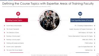 Defining the course topics with expertise areas psm certification training for employees it
