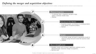 Defining The Merger And Acquisition Objectives Mergers And Acquisitions Process Playbook