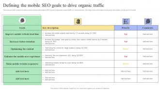 Defining The Mobile SEO Goals To Drive Organic Traffic Mobile SEO Guide Internal And External