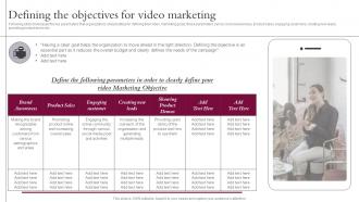 Defining The Objectives For Video Marketing Influencer Reel And Video Action Plan Playbook
