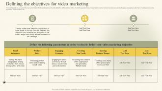 Defining The Objectives For Video Marketing Social Media Video Promotional Playbook