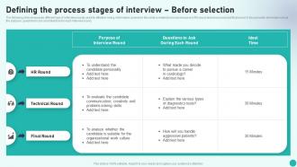 Defining The Process Stages Of Interview Before Selection Introduction To Medical And Health