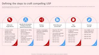 Defining The Steps To Craft Compelling Usp Introduction To Red Strategy SS V