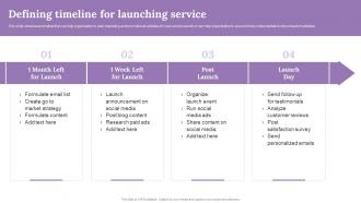 Defining Timeline For Launching Service Improving Customer Outreach During New Service Launch
