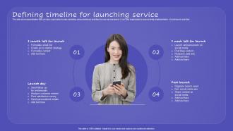 Defining Timeline For Launching Service Promoting New Service Through
