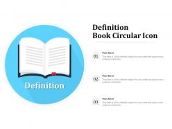Definition book circular icon