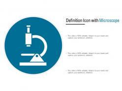 Definition icon with microscope