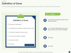 Definition of done scrum artifacts ppt structure
