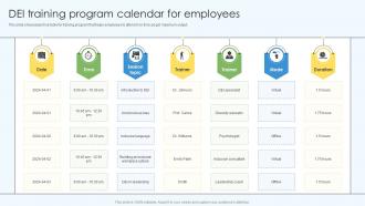 DEI Training Program Calendar For Employees DEI Training Program DTE SS