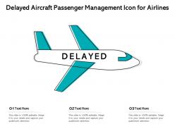 Delayed Aircraft Passenger Management Icon For Airlines