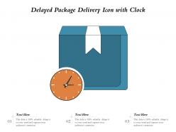 Delayed Package Delivery Icon With Clock