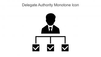 Delegate Authority Monotone Icon In Powerpoint Pptx Png And Editable Eps Format