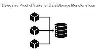 Delegated Proof Of Stake For Data Storage Monotone Icon In Powerpoint Pptx Png And Editable Eps Format