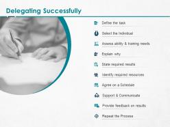 Delegating successfully resources ppt powerpoint presentation file