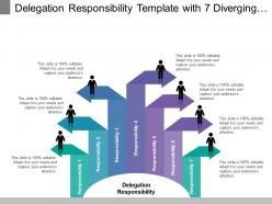 Delegation responsibility template with 7 diverging arrows