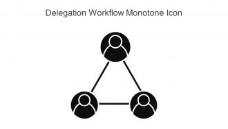 Delegation Workflow Monotone Icon In Powerpoint Pptx Png And Editable Eps Format