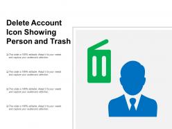Delete account icon showing person and trash
