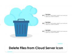 Delete files from cloud server icon