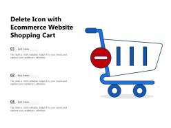 Delete Icon With Ecommerce Website Shopping Cart