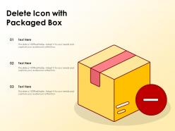 Delete icon with packaged box